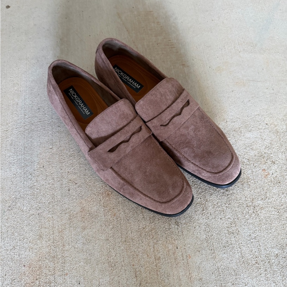 Men's Suede Penny Loafers Brown